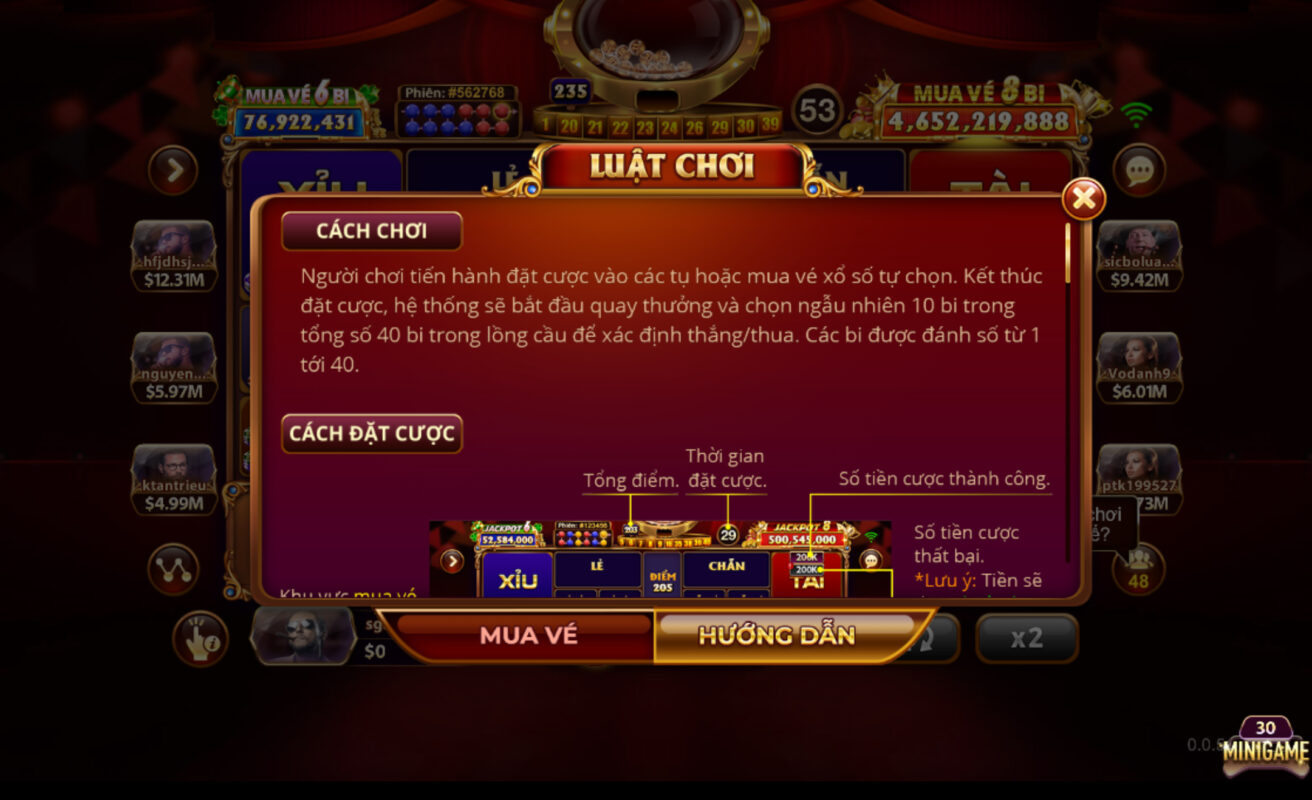 Luật chơi rất dễ dàng