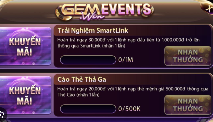 Top khuyến mãi tháng 3 hot nhất tại Gem winTop khuyến mãi tháng 3 hot nhất tại Gem win